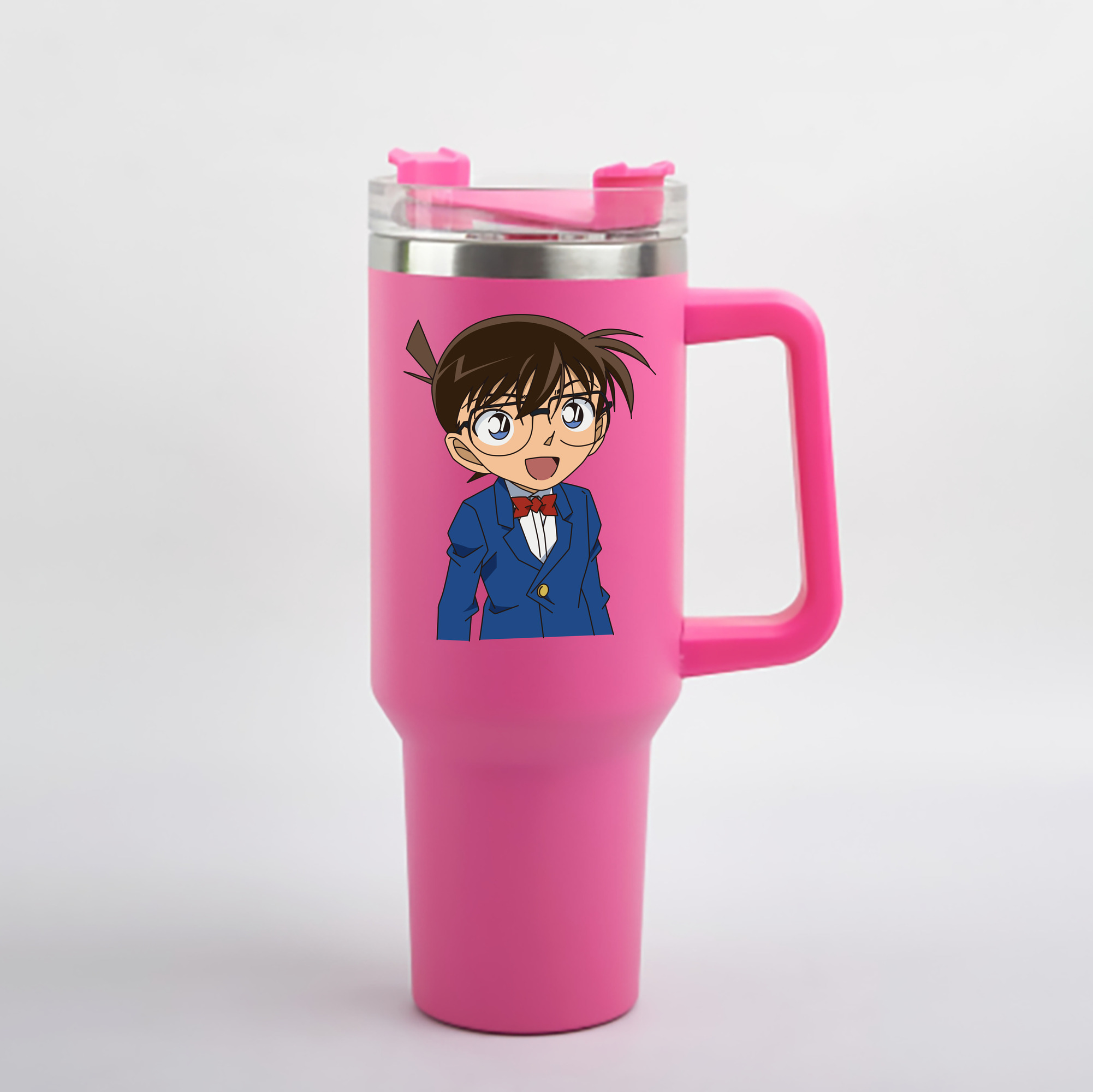 （画像用） 名探偵コナン 江戸川 コナン Detective Conan Conan Edogawa 1200mL車用タンブラー - クリスタルステッカー（プラスチックストロー付き）